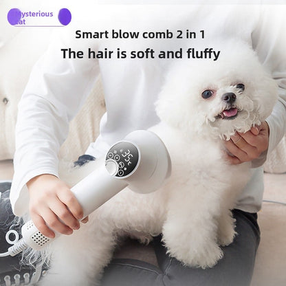 Pet Hair Dryer & Grooming Comb 2-in-1