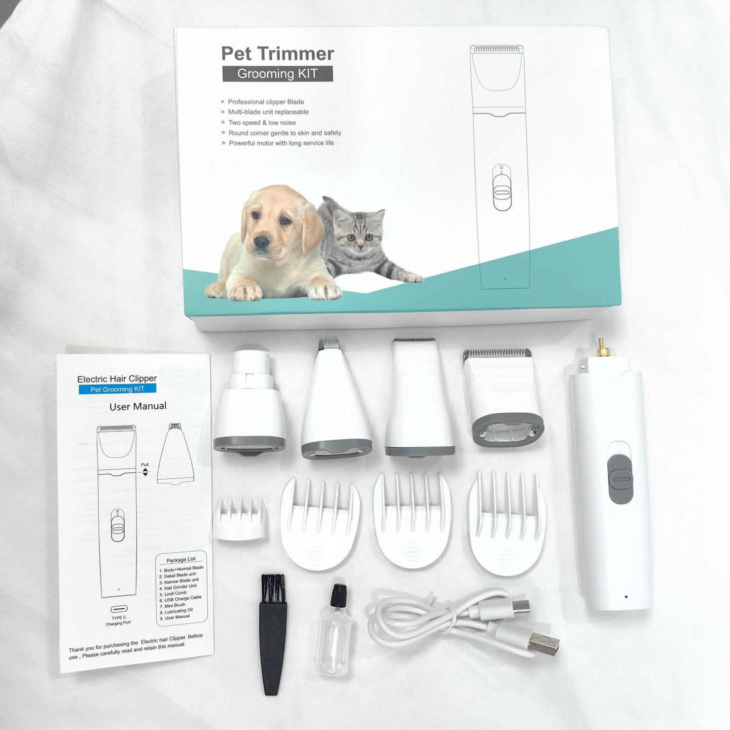 Electric Pet Grooming Clipper Set